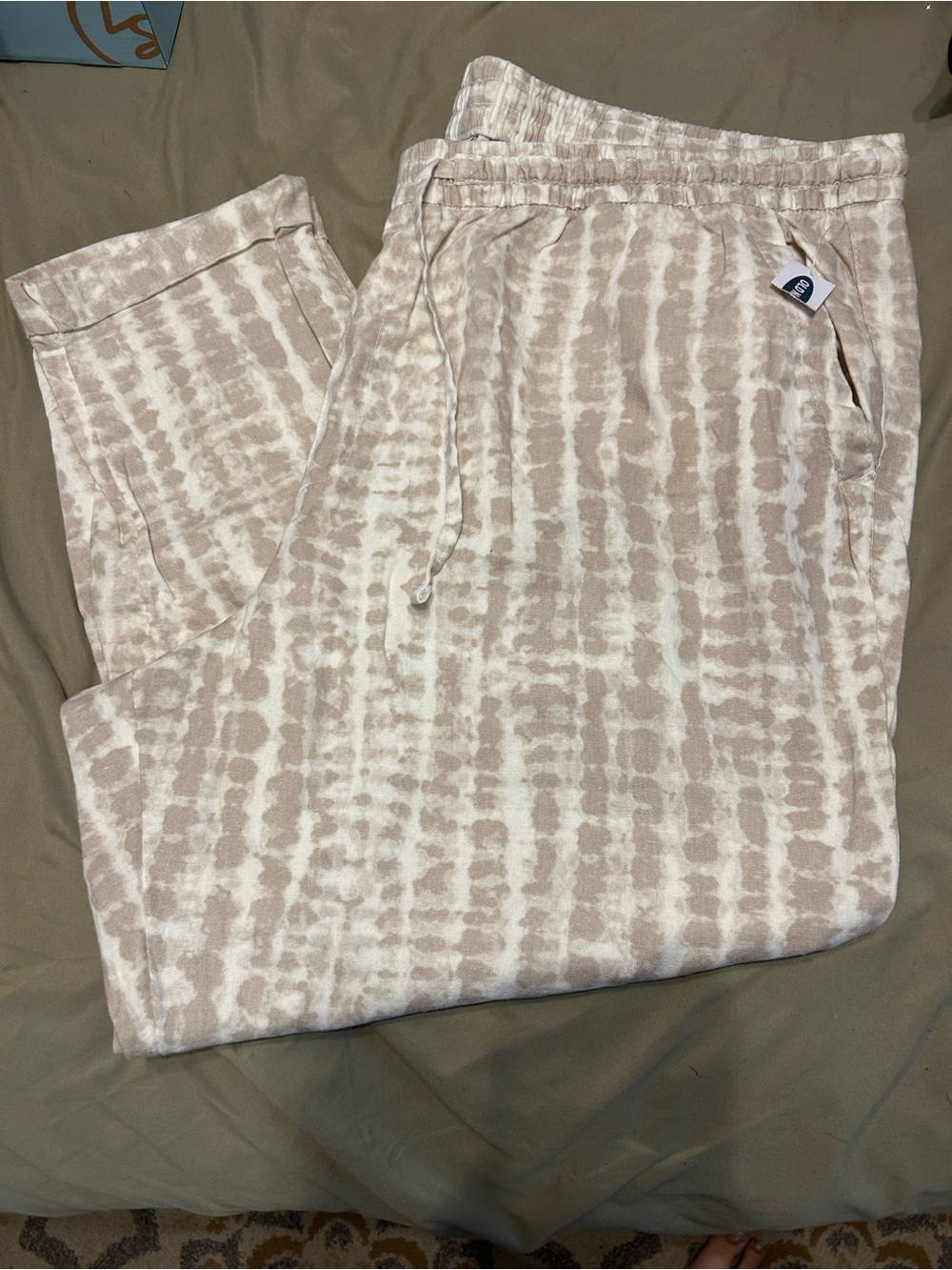 Old navy linen Tie-Dye Jogger Pants - Beige